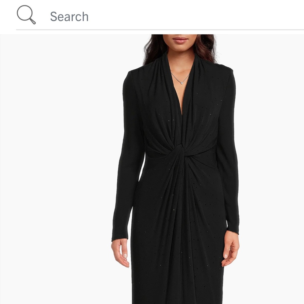 Emanuel Ungaro Elegant Black Long Sleeve Dress